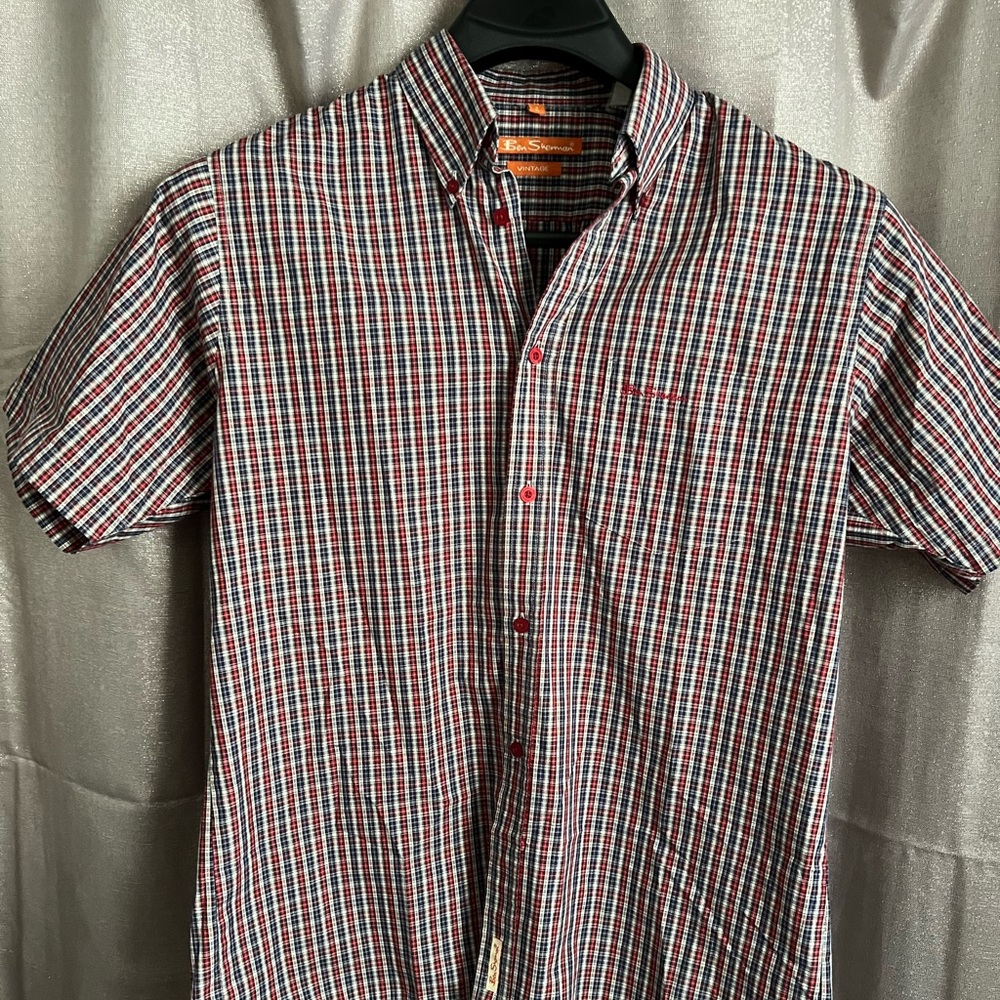 Men’s  Ben Sherman Vintage Short Sleeve Button Down size Large